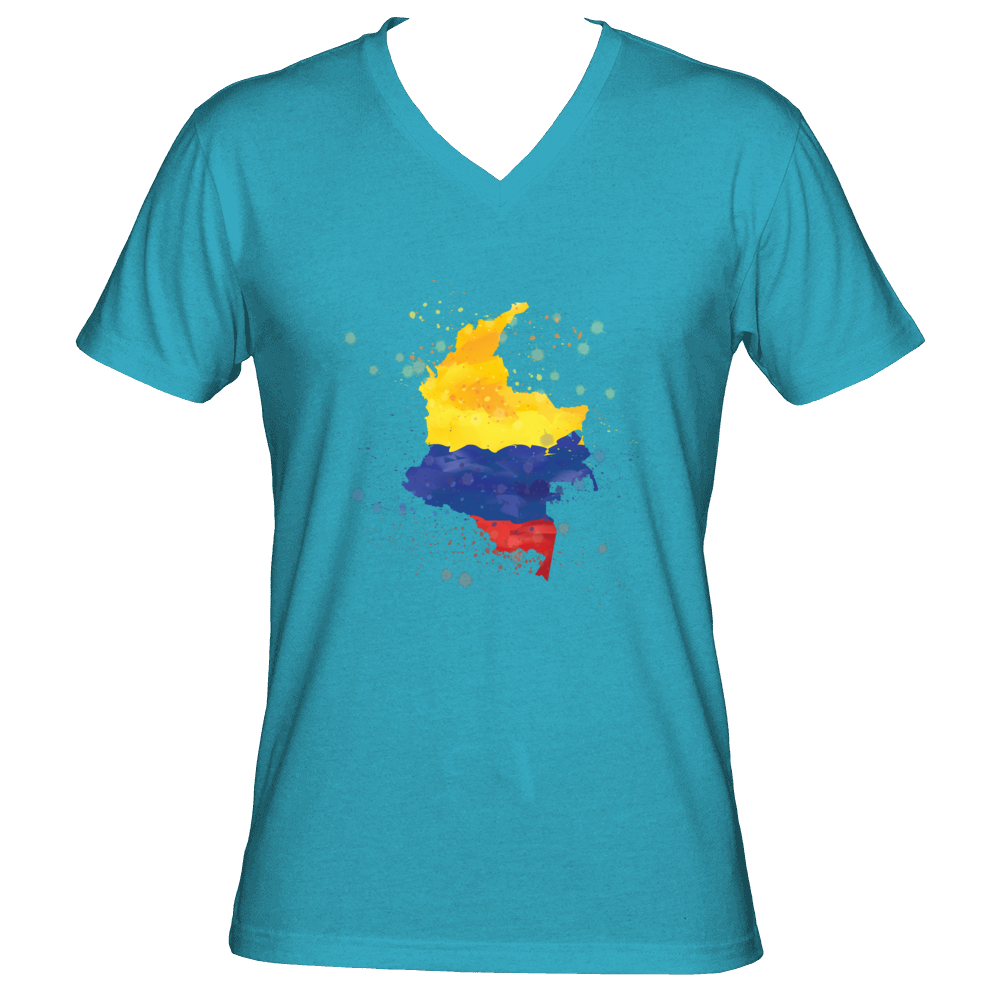 COLOMBIAN PAINTED FLAG (V-Neck)